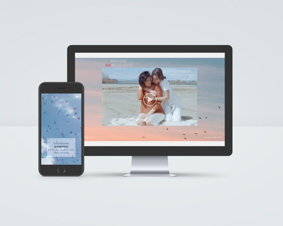 Fotografía de los escaparates en tiendas aristocrazy. Arte final realizado por Sandra Santos en 2018