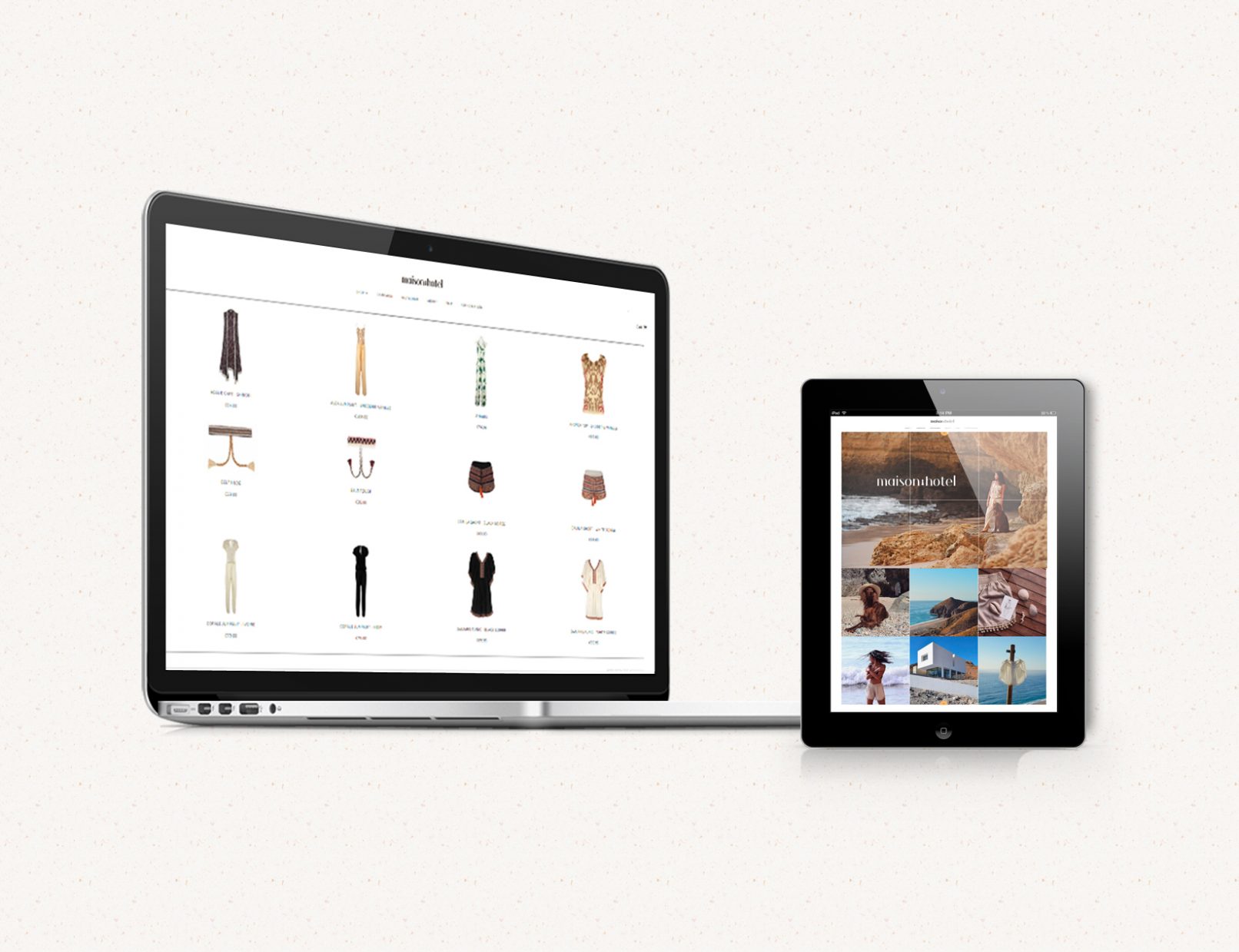 Products grid - website Design for maisonhotel: maisonh.com by Sandra Santos- Fashion Branding & Art Direction